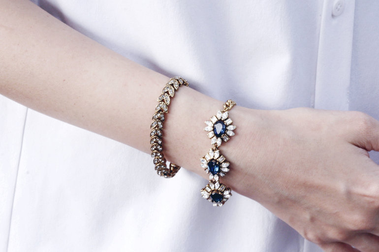 Vintage Gold Swarovski Bracelet by Civetta Spark
